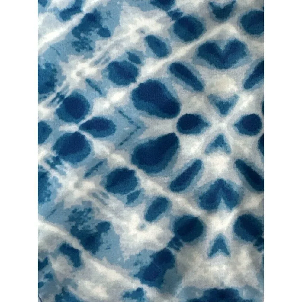 Urbanology Women's L Strappy Side Bikini Swim Bottom Blue White‎ NWT
